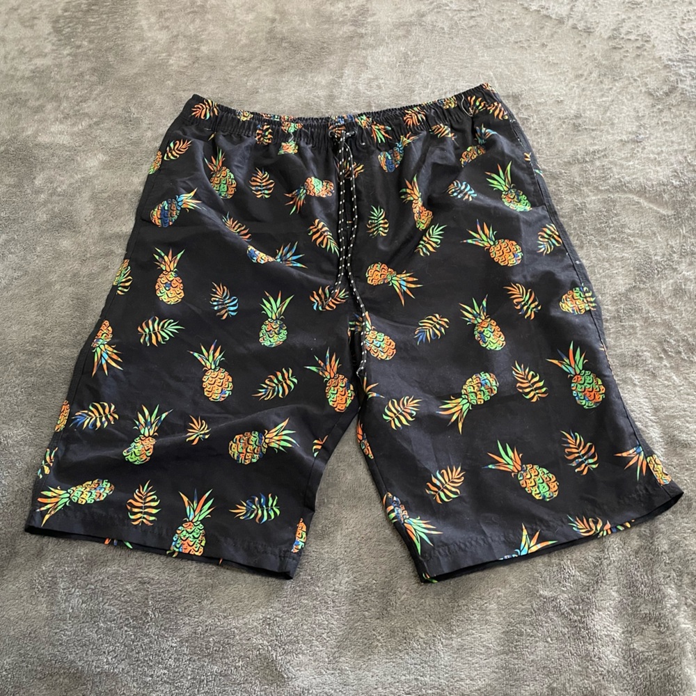Distortion Mens Pineapple Swim Trunks